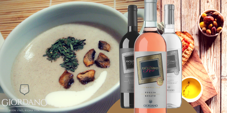 Esclusivo Etichetta Oro Rosato Puglia IGT e… Crema di funghi