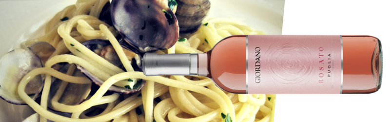 Rosato Puglia IGT Giordano Vini e Spaghetti alle vongole: binomio insuperabile