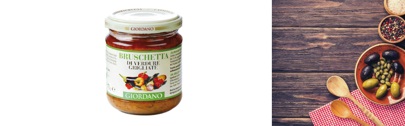 La Bruschetta di Verdure Grigliate, un classico del catalogo Giordano