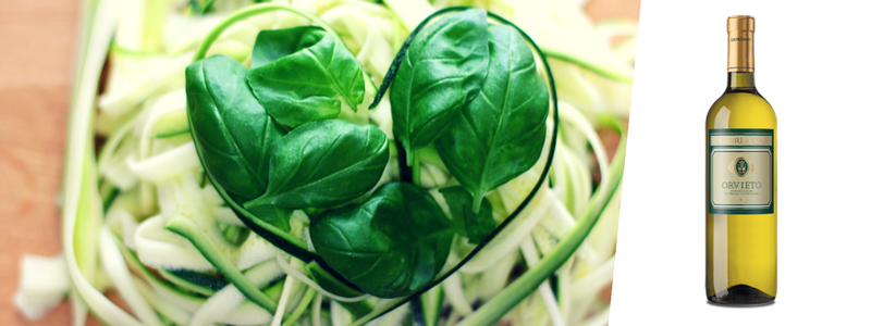 Puntarelle alla romana e Orvieto DOC