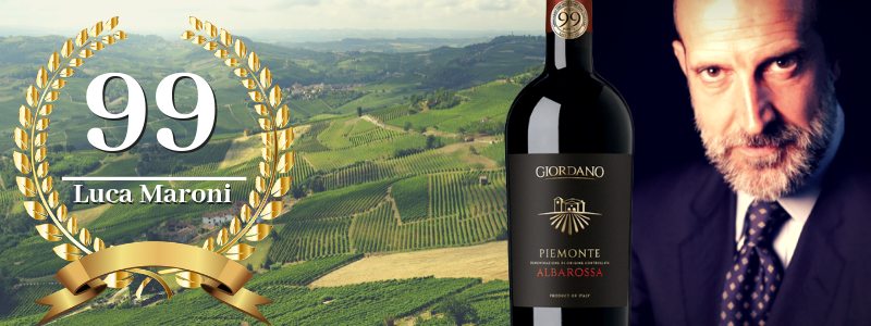 Albarossa Piemonte DOC, 99 punti al vino Giordano piemontese