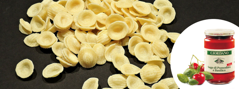 Orecchiette Giordano con sugo Pomodoro e Basilico