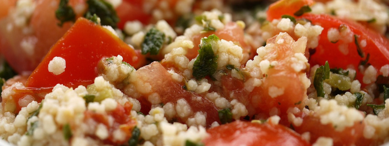 Cous cous con verdure, con preparazione a freddo