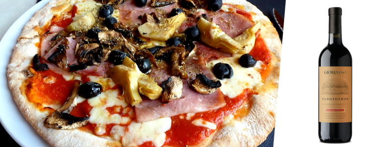Pizza Capricciosa? Sangiovese Puglia, scelta ideale