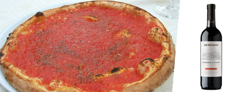 Con la pizza Marinara prova una Barbera d'Asti