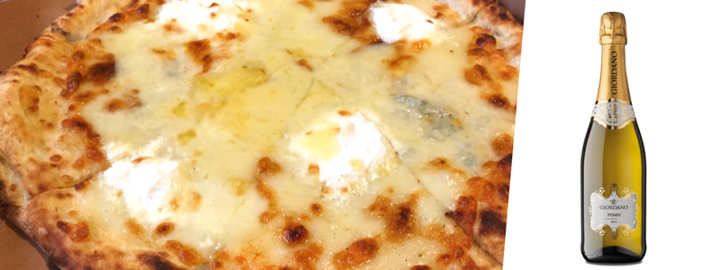 Stappa un Pinot Spumante Brut con la pizza Quattro Stagioni