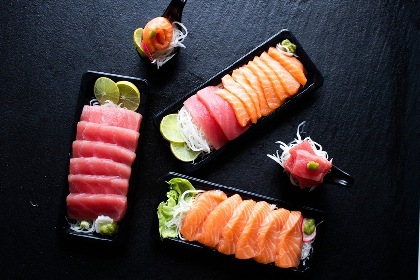 sashimi e vino
